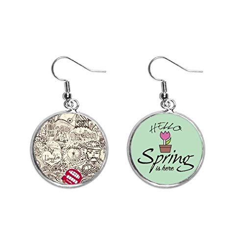 Pendientes de London Eye y autobús británico el regalo de joyas ideal