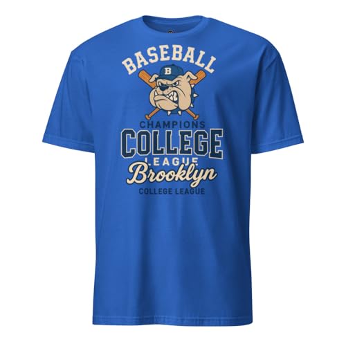 T-shirt Baseball Brooklyn unisexe en coton style américain rétro