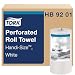 Tork HB9201 Handi-Size Perforated Roll Towel, 2-Ply, 11"W x 6 3/4"L, 120 Per Roll, White (Case of 30)