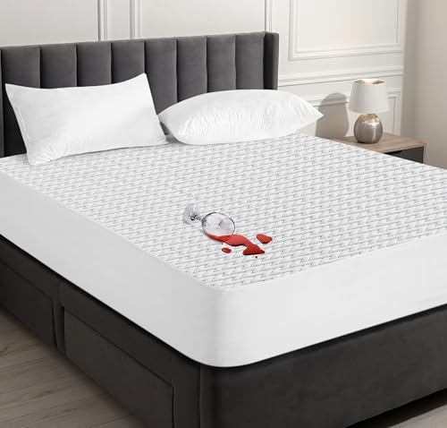 Utopia Bedding Waterproof Mattress Protector Twin XL Size, Viscose Made from Bamboo Mattress Cover, Fits 15 Inches Deep, Breathable, Fitted Style with Stretchable Pockets