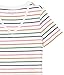 Amazon Essentials Women's Regular-Fit Short-Sleeve T-Shirt (Crewneck and V-Neck Options), Pack of 2, Green/White Stripe, X-Large