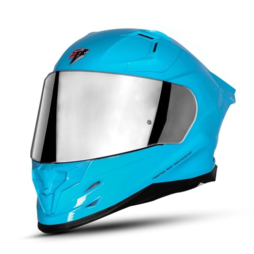 Image of Steelbird SBH 61 SXE Pinlock ISI and Dot Certified Full Face Helmet for Men and with Inner Silver Sunshield