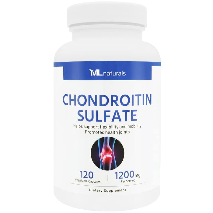 ML Naturals Chondroitin Sulfate 1 200mg (Per Serving) 120 Vegan Capsules Supports Joint Flexibility & Mobility