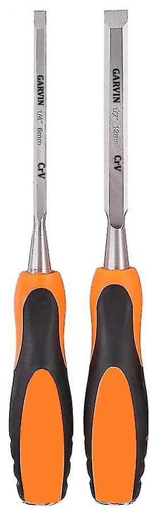 GARVIN Tools 2Pcs Set of Bevelled Edge Wood Chisel, Ergonomic Handle, Quality Rivet, Resistant to Heat and Durable Chrome Vanadium Steel Woodwork Wood Carving Chisel Set - (6, 13mm) (B0CVWSF649) Amazon Price History, Amazon Price Tracker
