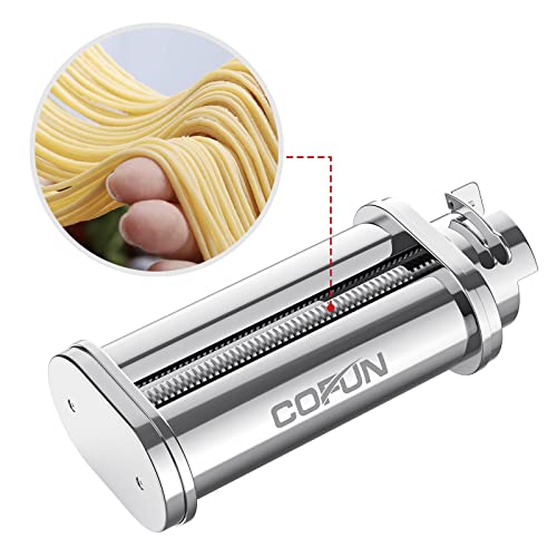 COFUN Pasta Attachment for Bosch Mum 5 Accessories, 3 Pieces Pasta Machine for Bosch Pasta Attachment Mum5 Accessories, Pasta Roller Stainless Steel Spaghetti Fettuccine for Bosch Food Processor Accessories - Image 6