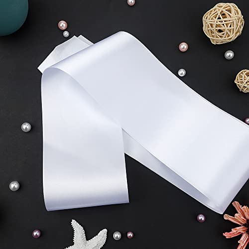 image for MDOZQ 12 Pcs Sash Blank Satin Sash Party Decorations White Sash Plain 