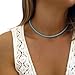 Turquoise Necklace for Women, 5 mm Round Beaded Choker for Handmade Jewelry, Summer Beach Necklace for Boho Jewelry