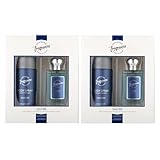 Designer Fragrances Savore Male Twin Gift Set - Includes 2 x 150ml Body Spray Deodorant Cans, 2 x 50ml Men’s Eau De Parfum Aftershave Spray - For Instant Freshness on The Go - Long Lasting Smells