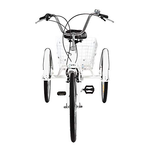 R.ROARING Adult Tricycles 7 Speed, Adult Trikes 24inch 3 Wheel Bikes, ThreeWheeled Bicycles