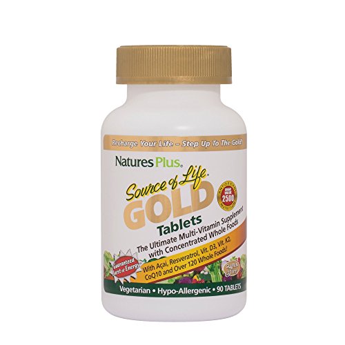 NaturesPlus Source of Life Gold Tablets - 90 Vegetarian Tablets - High Potency