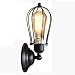 Wall Lamp Rustic Wire Cage Wall Sconce Hardwire Industrial Wall Light Fixture Vintage Style Wall Lamp for Home Decor Headboard Bathroom Bedroom Farmhouse Porch Garage Wall Sconces