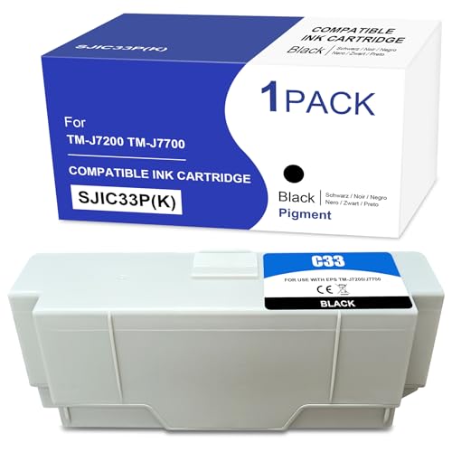 Cartouche noire SJIC33P pour des impressions nettes sur TM-J7200