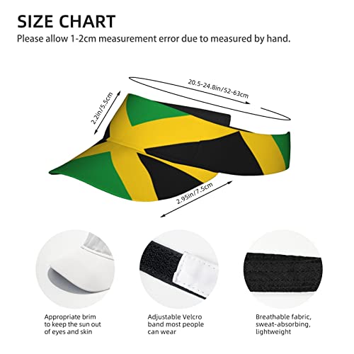 Retro Jamaica Flag Sun Visor Hats Cute Jamerican Flag Baseball Hats Adjustable Flag Sports Sun Caps For Men Women #TOP3