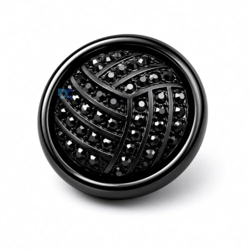 Image of Pack of 12 Black Color Buttons Diameter 18 mm,(28L) for Sherwanis, Waist Coat for Men and Art and Craft Round Buttons