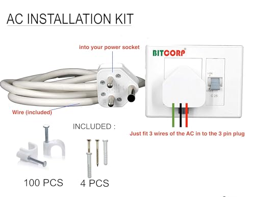 Image of BITCORP 16A Heavy Duty Power Extension Board with Multi Socket, 3500W, 8 Meter 2.5mm Electric Cord for AC, Refrigerator, EV Charger, Washing Machine, Geyser