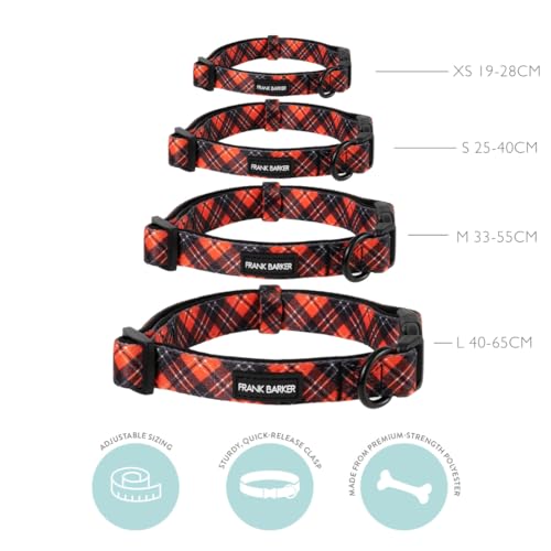 Large Adjustable Tartan Patterned Dog Collar, Splosh Frank Barker 1pcs Dog Collars, Polyester Dog Accessories - Image 2