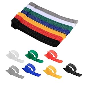 Panbeiqiweu 70 Stück Wiederverwendbare Klett Kabelbinder 024