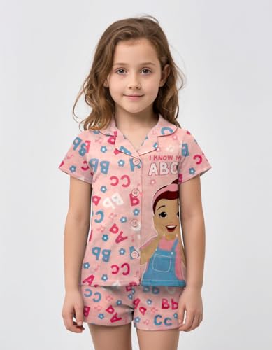 Ms. Rachel Girls Pajama Set - 2 Piece Cozy Girls Pjs, Button Down Short Sleeve & Shorts For Toddler Kids - Official Product4