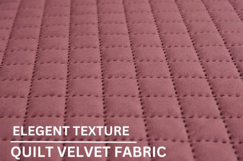 Image of Fashion Throw Quilt-Fully Covered 1 Seater Anti-Slip Quilted Sofa Covers for Living Room Sofa Slipcovers Furniture Cover Home Decor Pink
