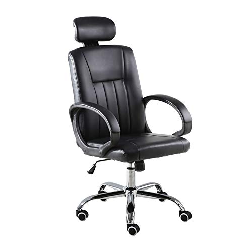 Chaise de bureau pivotante ergonomique avec appui-tête réglable pour le télétravail