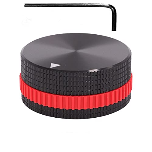 JUNENTER 40 x 18mm �A���~�j�E�������|�e���V�����[�^ �R���g���[���m�u �{�����[�� �I�[�f�B�I �G���L�M�^�[ �x�[�X �l�W�� 6mm ���a�V���t�g�p (�u���b�N)
