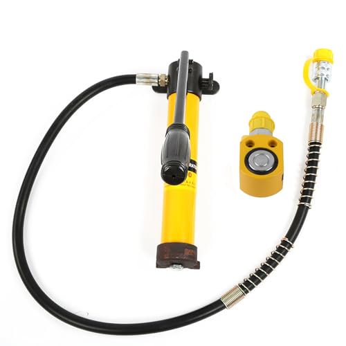 Oumefar Gato hidráulico 5T, Gato portátil Separado para Coche, Herramienta de elevación Dividida de Bomba hidráulica Manual cilíndrica para La Construcción de Maquinaria