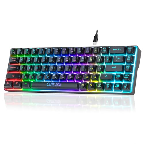 60% Gaming LED Keyboard RGB 68 Keys Layout Wired Keypad with...