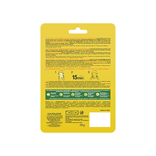 Masque Visage Tissu Vitamine C Booster D'eclat Skinactive Garnier Le Masque Tissu - vue 2