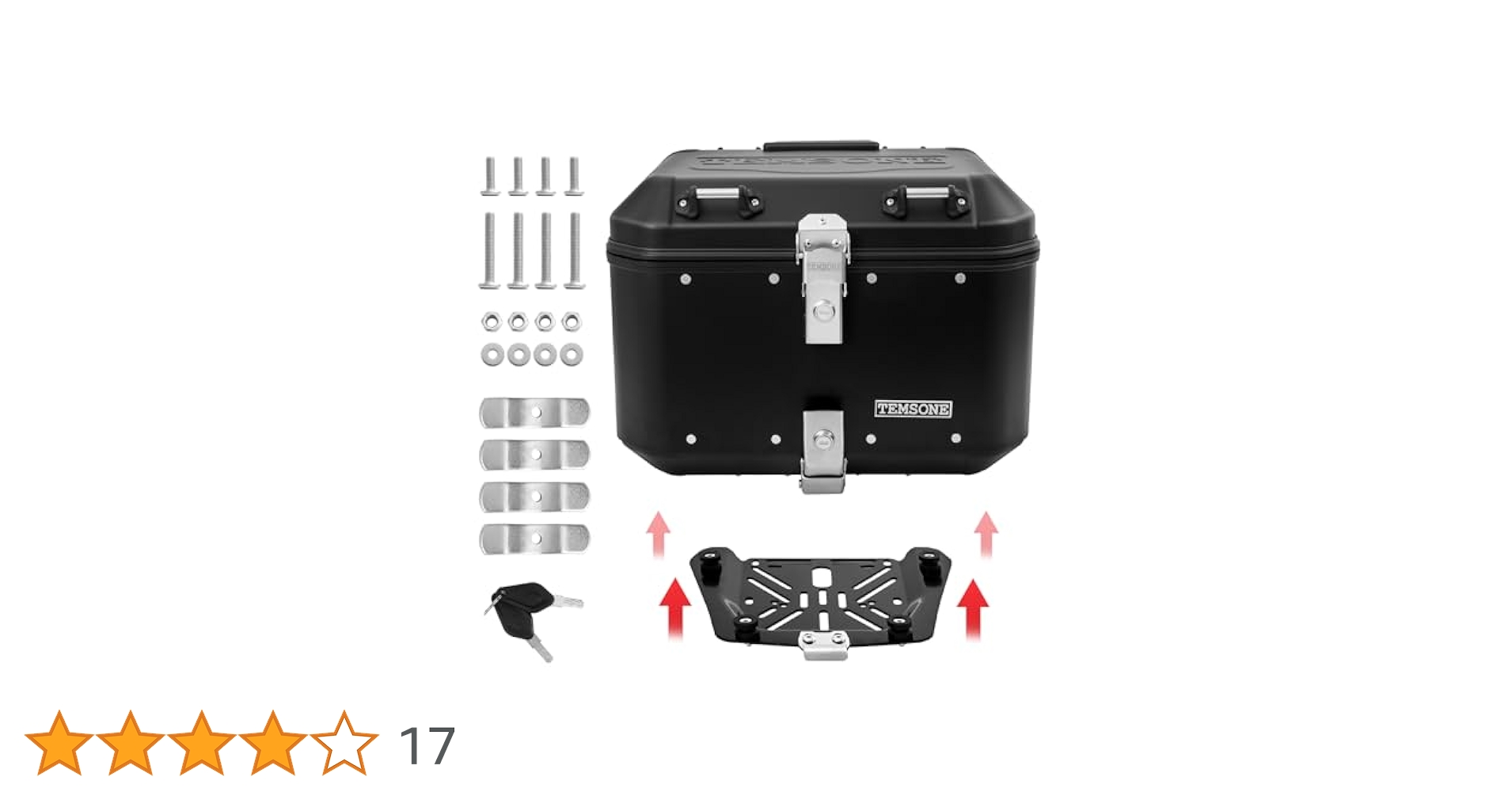 Amazon | TEMSONE アルミ合金製 バイク リアボックス トップ