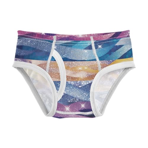 KLL Sliver Glitter Texture Silver Sparkle Toddler Boy Soft Underwear Briefs Cute Children Panties