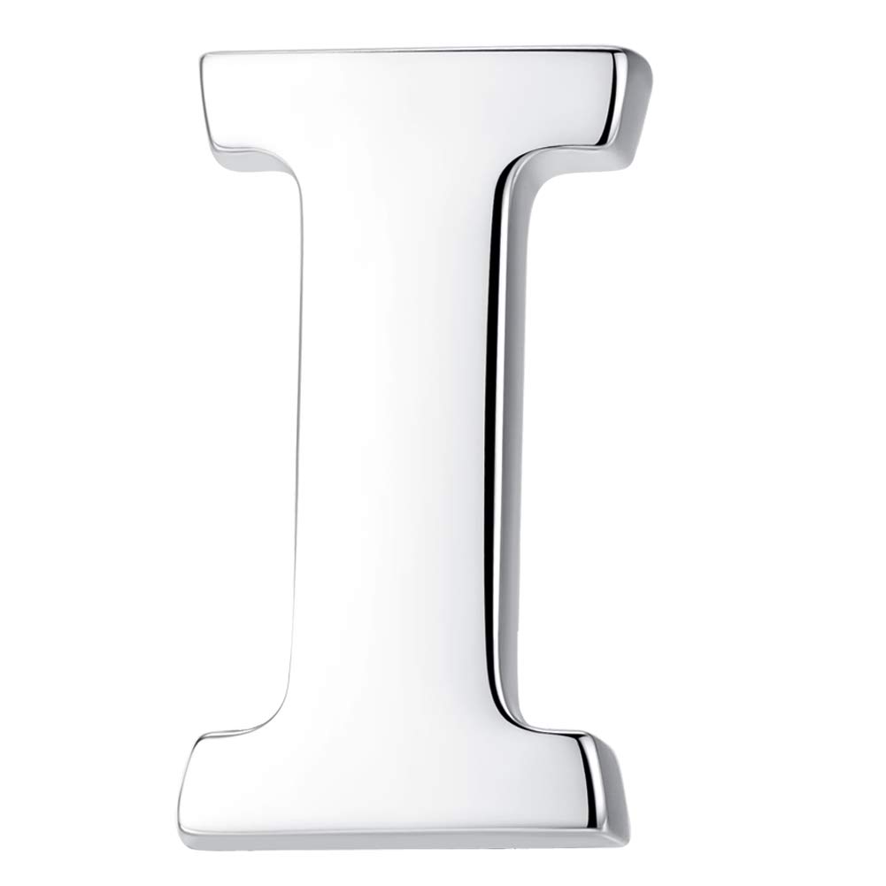 HONEY BEAR Silver Initial Letter Tie Lapel Pin Brooch for Men Women Shirt