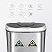 Ninestars DZT-70-11R Automatic Touchless Motion Sensor Semi-Round Trash Can/Recycler, 18.5 Gal. 70 L., Stainless Steel