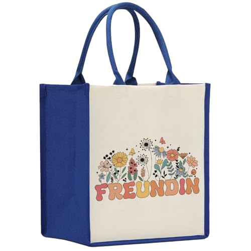 hamatata Bolsas de lona para mujer, bolsa de la compra, regalo de algodón, bolsa de la compra como regalo de agradecimiento para colegas, regalo de despedida, cumpleaños, Navidad, Novia