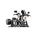 Puig Touring Windscreen (Black) for 09-17 Harley XL883N