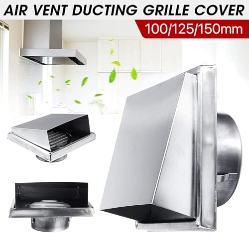 Grille d'aeration murale inox - Bouche d'extraction ronde durable