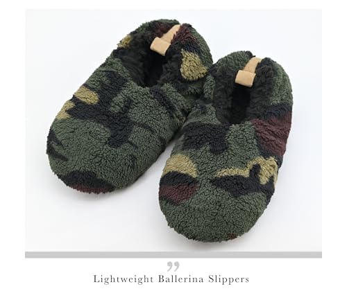 Image of DICUIRD Womens Cozy&Warm Soft Sole Slipper Socks with Grippers-Girls Teddy Fleece Indoor Slipper with Non-skid Bottoms