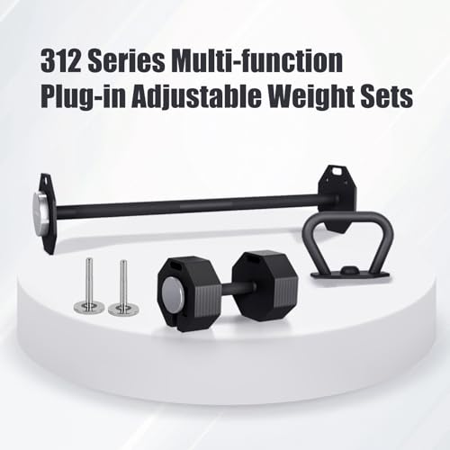 Image of Compatible Weight Adjustment Longer Screws 2 Pieces Fit Square /Octagonal Adjustable Dumbbells, Kettlebell Handles Single Dumbbell up to160LBS