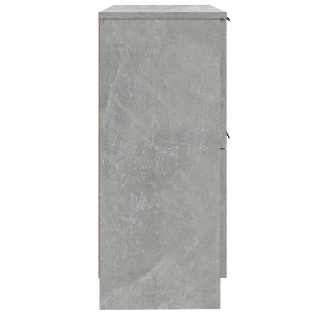 vidaXL 2X Buffets Armoires Latérales Organisateurs de Maison Meubles de Rangement Salon Intérieur Gris Béton 30x30x70 cm Bois d'Ingénierie