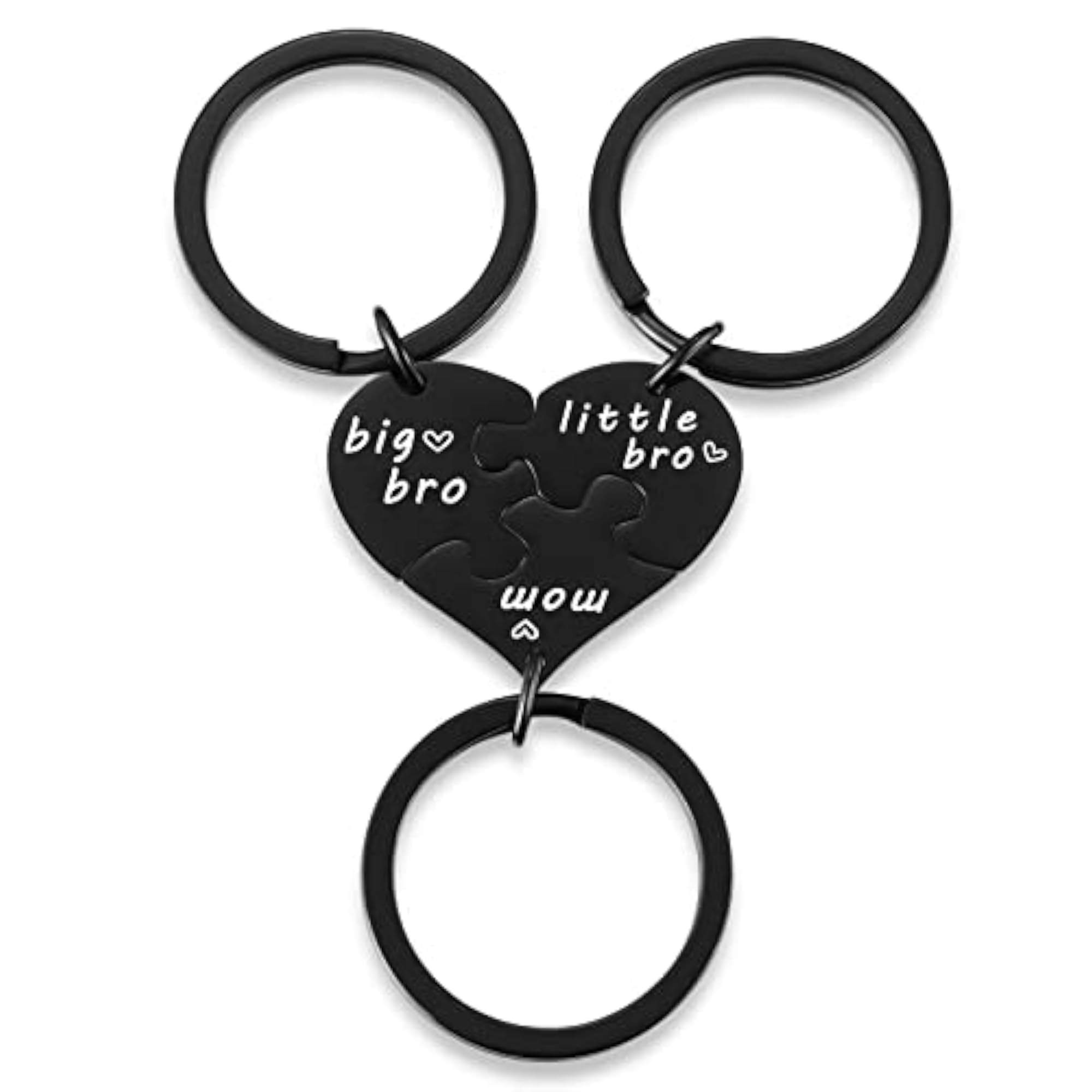3PC Mother and Son Heart Puzzle Piece Necklace Set