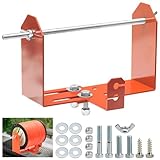FancyTark Weed Wacker Commercial Trimmer Line Holder | Adjustable Width (4.5“-9.54”) | with Mounting Hardware & Low Profile Steel Bracket for 3 Or 5 Pound Line Spool, Orange