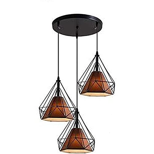 Luz colgante de hierro forjado creativo con acabado vintage industrial