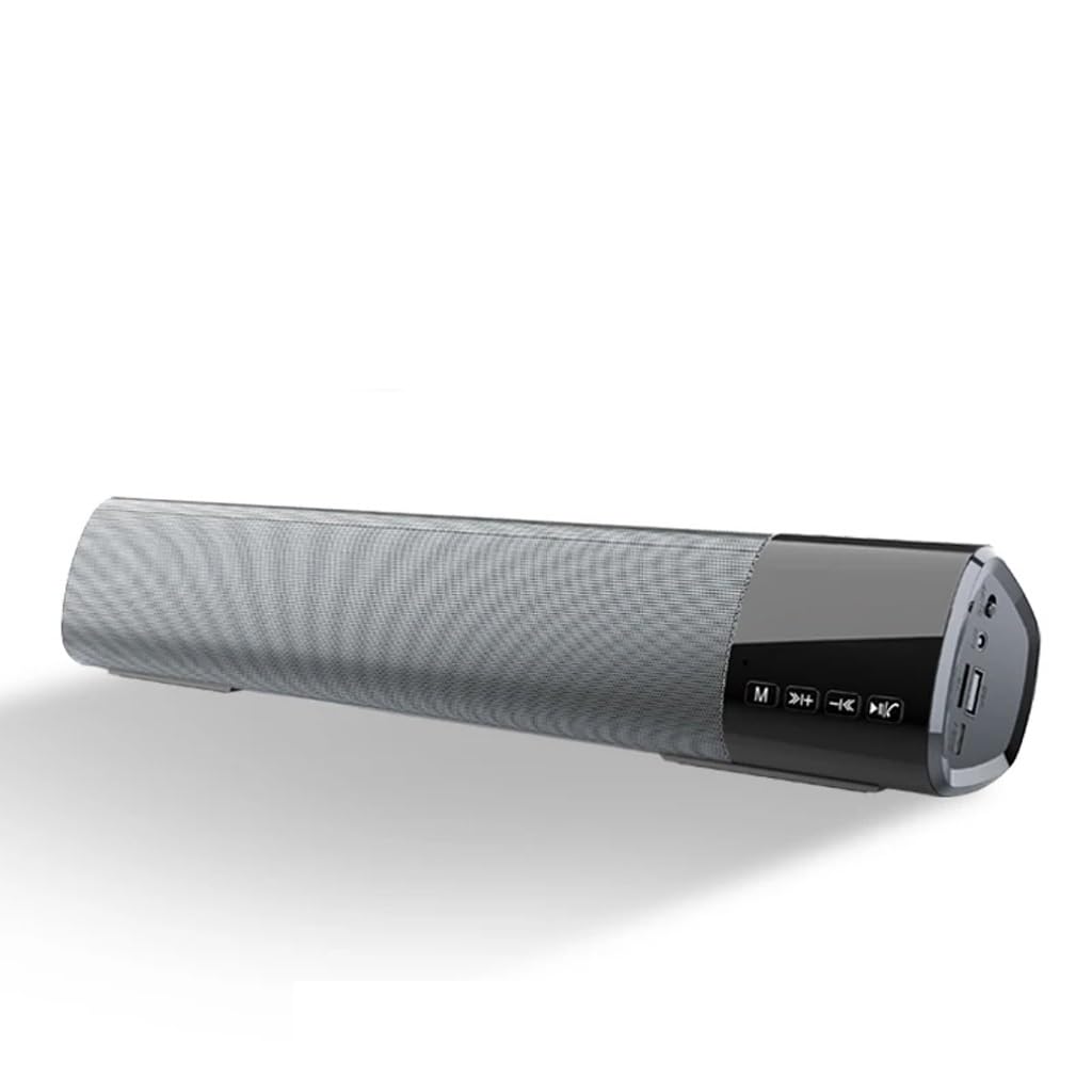 Barre de Son Audio FM avec Micro au design épuré pour ordinateurs
