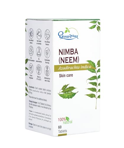 Image of Dhootapapeshwar Neem Tablets | Ayurvedic Skin Health & Blood Purifier | Anti-Fungal, Anti-Bacterial, Supports Digestion & Heals Wounds | 60 Tablets X Pack Of 2