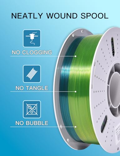 Image of PINBALL PETG Rainbow 3D Printer Filament 1.75mm, Multicolor Translucent PETG Filament, Accuracy + /- 0.02 mm, 1kg Spool (2.2lbs), Dreamland Color