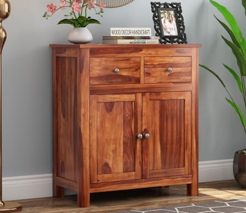 Image of Wooden Chests of Drawers Bedroom || Kitchen CabinetStorage || Sideboard Cabinets,Crockery Cabinet, Home Kitchen Furniture,Multipurpose Cabinet (Honey Finish)