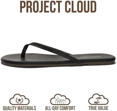 Project Cloud Flip Flops for Women Memory Foam Flats Sandals (Foundations) - 3