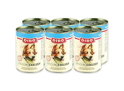 DIBO - EXKLUSIV KÄNGURU, 6 x 400g-Dose aus reinem Muskelfleisch – Single Protein, DIBO-Qualität