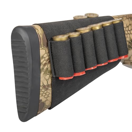 8 Round Shotgun Shell Holder Buttstock Holder for 12/20 Gauge Ammo Tactical Shotgun Holder for Hunting