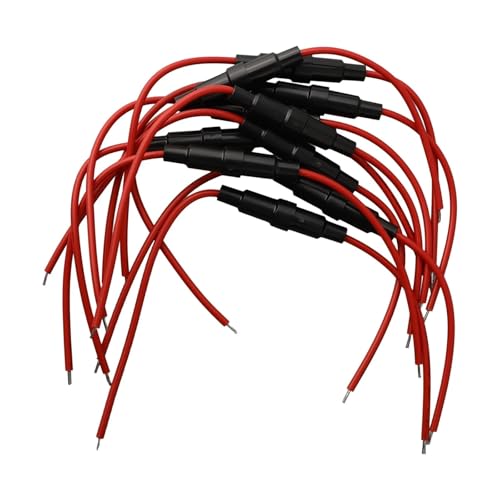 Portafusibles en línea 5x20mm tipo tornillo cables 22AWG repuestos para accesorios eléctricos