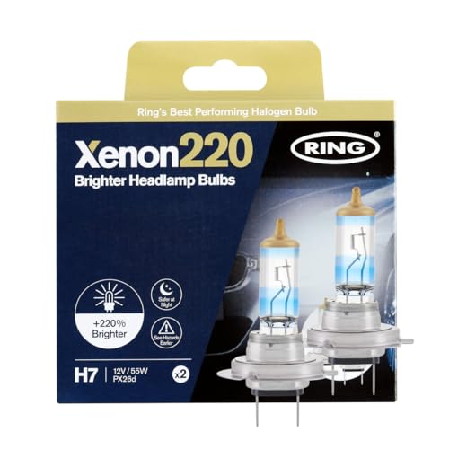 Ampoules H7 +220% Haute Performance Ring Éclairage Puissant 12V 55W